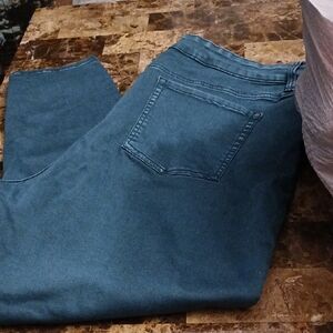 Ava & Viv Teal Denim Jeans Beautiful Dark Teal Color Sz 22 Skinny Jeans